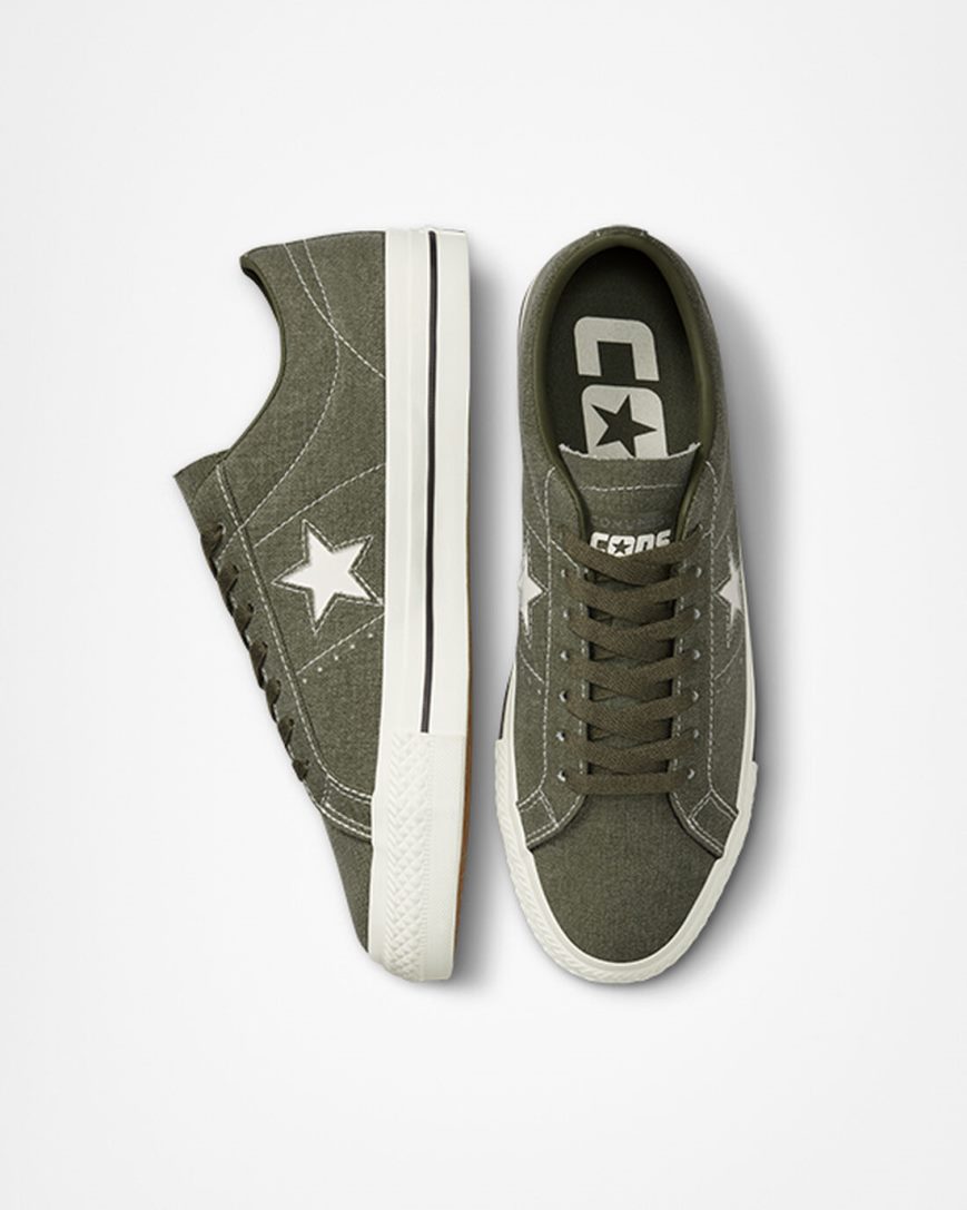 Dámské Skate Boty Converse CONS One Star Pro Heavyweight Platene Olivy Zelené Černé | CZ NPUQ43